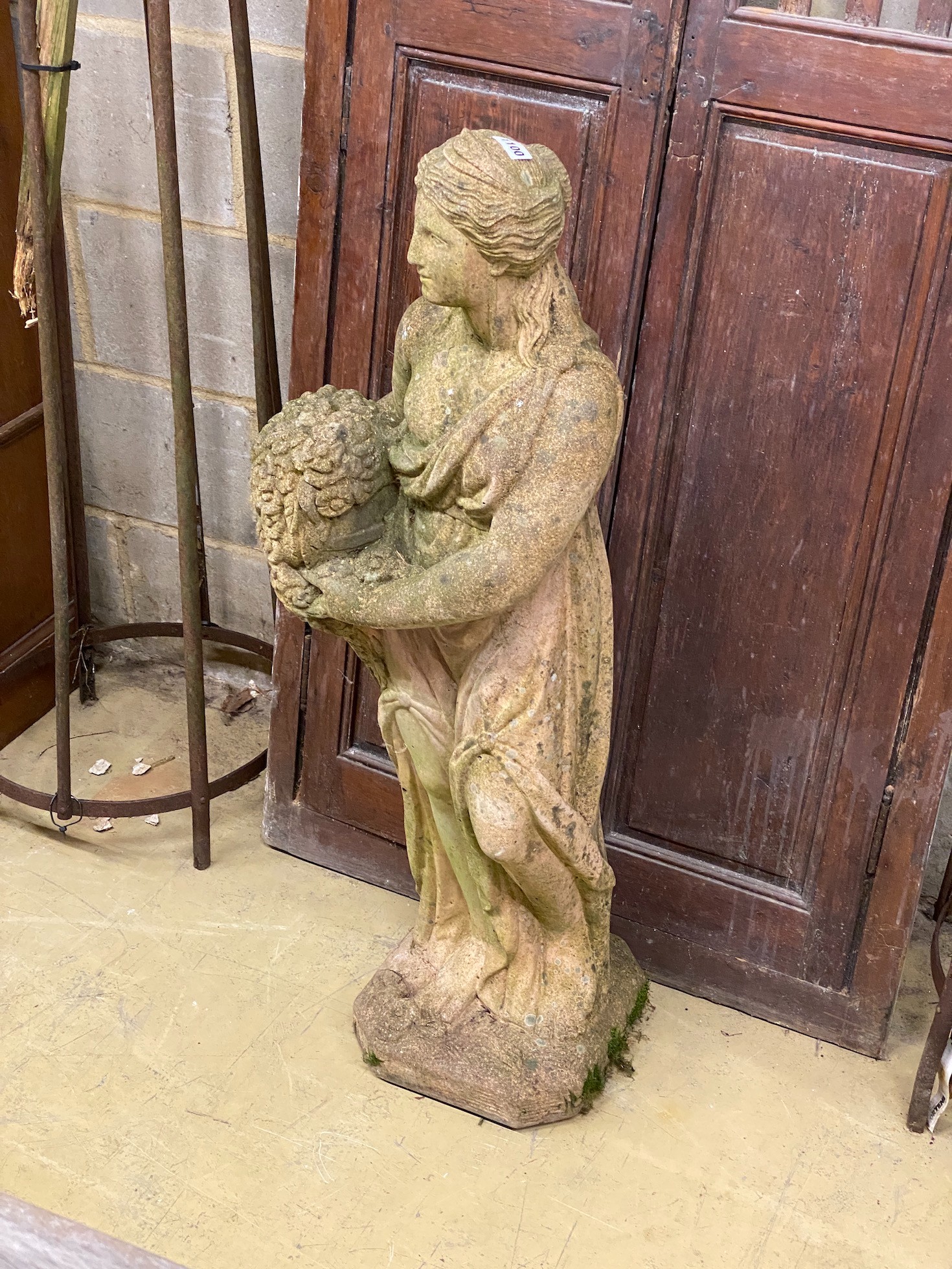 A reconstituted stone garden statue of Ceres, height 104cm
